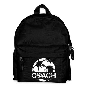 Fußballtrainer Coach Ball Symbol used look Club - Kinder Rucksack - Schwarz - Vorne