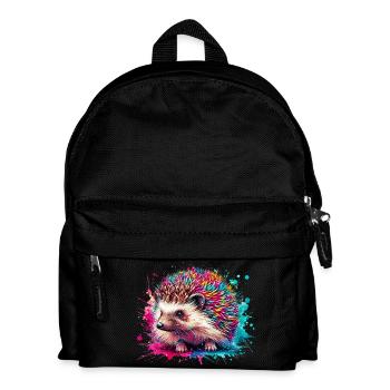 Igel - Kinder Rucksack - Schwarz - Vorne