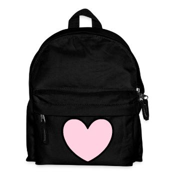 Cœur rose cadeau de la Saint-Valentin en cœur rose - Sac à dos Enfant - noir - Devant