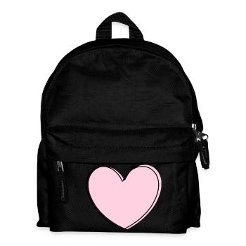Cœur rose cadeau de la Saint-Valentin en cœur rose - Sac à dos Enfant - noir - Devant