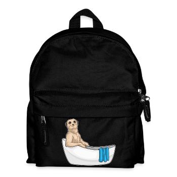 Meerkat Bathing Bathtub - Kids' Backpack - black - Front