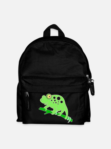 Chamaeleon tier - Kinder Rucksack - Schwarz