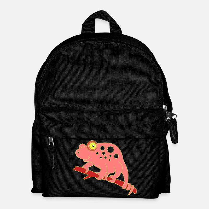 Chamaeleon tier - Kinder Rucksack - Schwarz