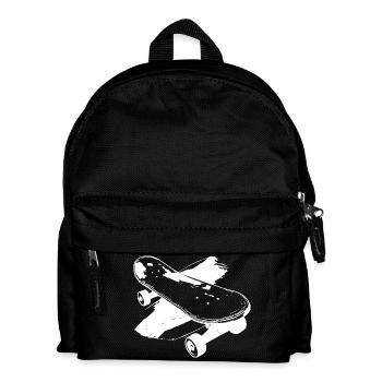 Skateboard Skizze - Kinder Rucksack - Schwarz - Vorne