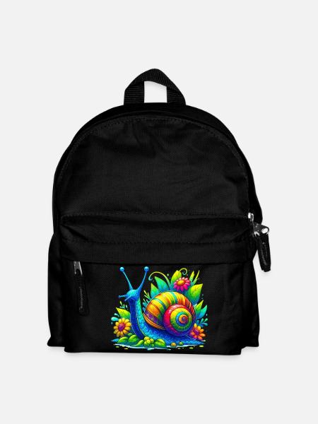 Schnecke - Kinder Rucksack - Schwarz