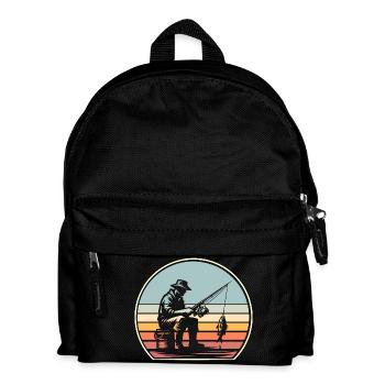Fishing Anglers Fishing - Kids' Backpack - black - Front