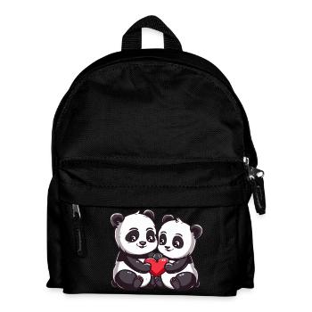 Panda Paar Liebe Valentinstag - Kinder Rucksack - Schwarz - Vorne