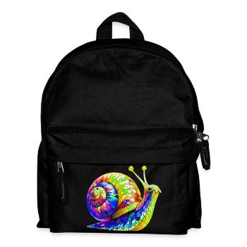 Schnecke - Kinder Rucksack - Schwarz - Vorne