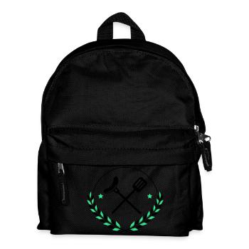 Grillbesteck Grillen - Kinder Rucksack - Schwarz - Vorne
