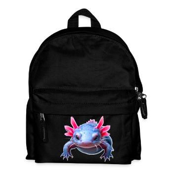 Axolotl aquatic pink highlights gentle amphibian - Kinder Rucksack - Schwarz - Vorne