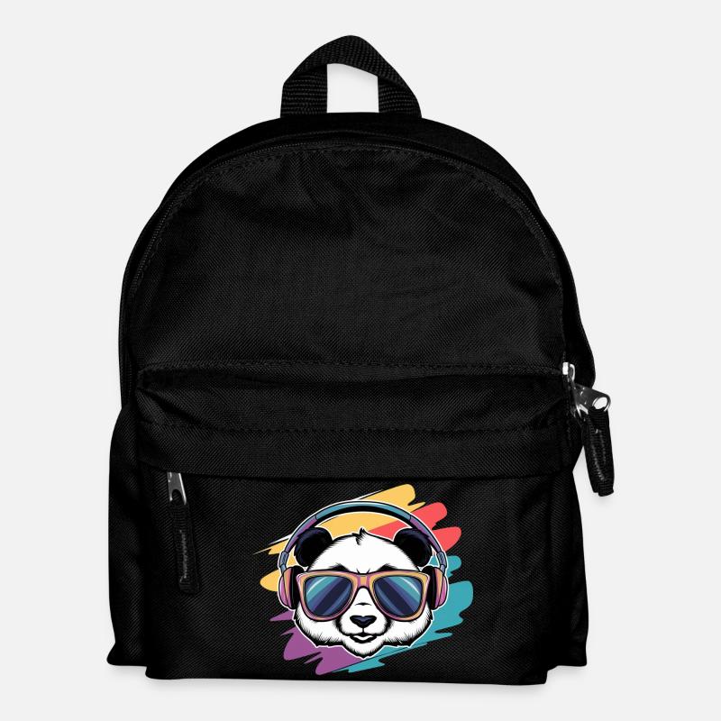 Cool Panda Vibes - Kids' Backpack - black