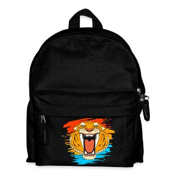 Sabre-toothed tiger - Kids' Backpack - black - Front