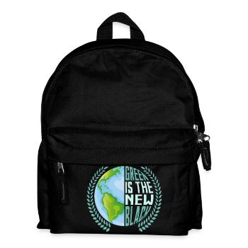 Le vert est la nouvelle planète noire Jour de la Terre - Sac à dos Enfant - noir - Devant