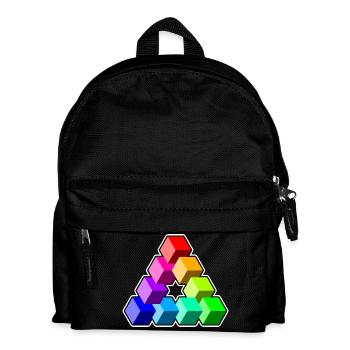 Cubes colorés triangulaires - Sac à dos Enfant - noir - Devant