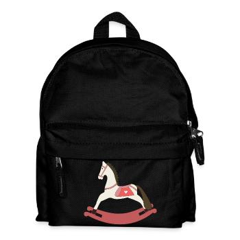 Rocking horse - Kids' Backpack - black - Front