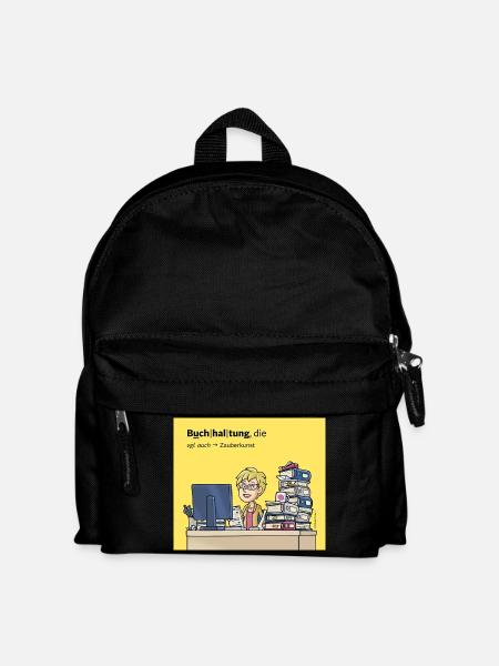Buchhalterin, Comicfigur - Kinder Rucksack - Schwarz