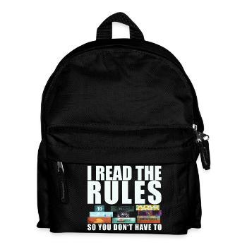 Jeux de société Dicton drôle - Règles lues - Sac à dos Enfant - noir - Devant
