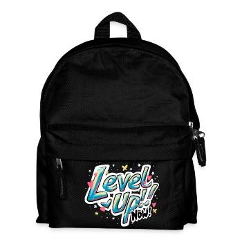 Vibrant Inspirant 'Level up now !' Conception du devis - Sac à dos Enfant - noir - Devant