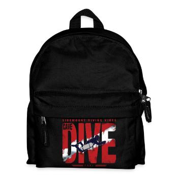 Diving Cave Diver Graphic - Kids' Backpack - black - Front