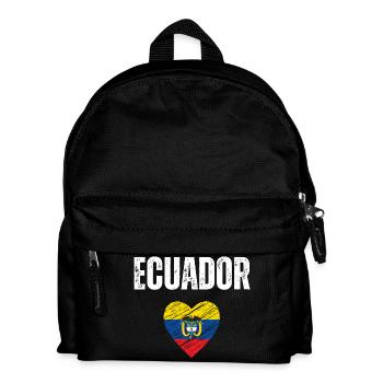 Ich liebe Ecuador, die Flagge von Ecuador - Kinder Rucksack - Schwarz - Vorne