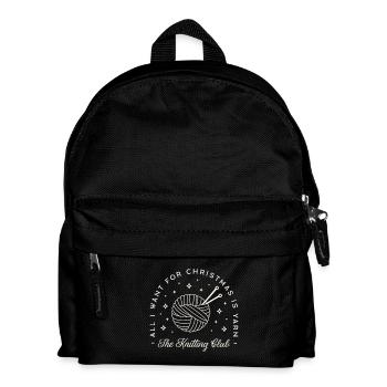 Tricot fil amoureux drôle Noël tricot tricoteur - Sac à dos Enfant - noir - Devant