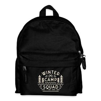 Wintercamp Squad Camping Ausflug Mountain Camper - Kinder Rucksack - Schwarz - Vorne