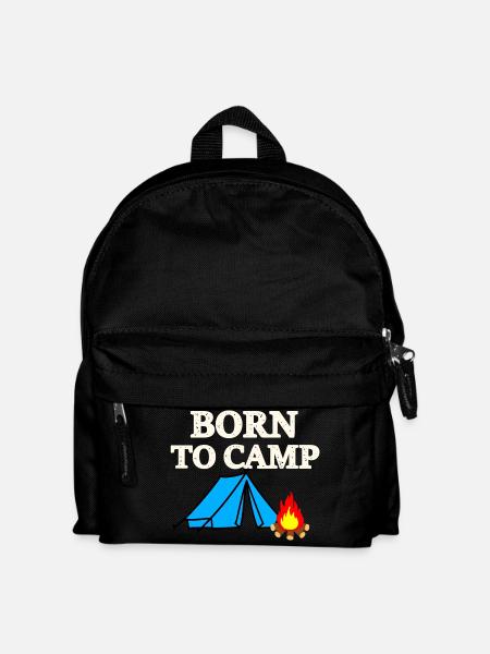 Born To Camp - Kinder Rucksack - Schwarz