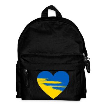 Ukraine Herz - Kinder Rucksack - Schwarz - Vorne