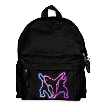 Taekwondo Martial Arts Silhouettes Girls Karate - Kids' Backpack - black - Front