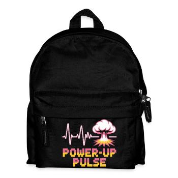Power Up Pulse Pop Culture Retro Video Game - Kids' Backpack - black - Front