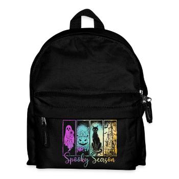 Saison effrayante — Vibrations hantées de fantômes et de citrouilles - Sac à dos Enfant - noir - Devant