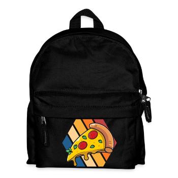Pizza Pop Art Slice - Kinder Rucksack - Schwarz - Vorne
