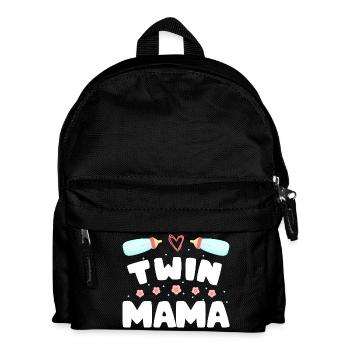 Zwillingsmama Schwangerschaft Mom of Twins - Kinder Rucksack - Schwarz - Vorne
