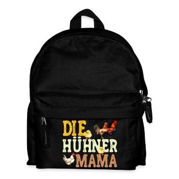 Die Hühner Mama Muttertag Mutterschaft Mama - Kinder Rucksack - Schwarz - Vorne