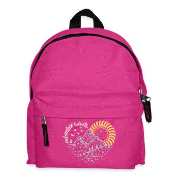 Adventure Awaits – Glowing Night-Hike Vibe - Kids' Backpack - fuchsia - Front