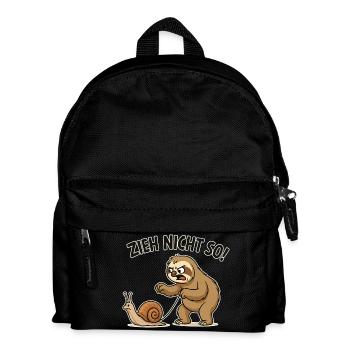 Zieh Nicht So faultier - Kinder Rucksack - Schwarz - Vorne
