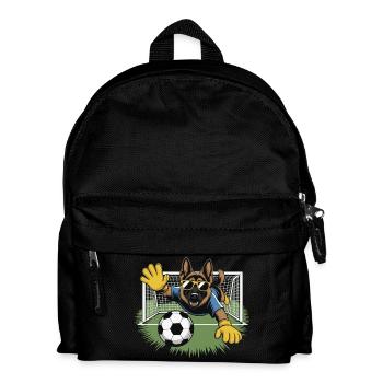 Goalkeeper dog with sunglasses - Kids' Backpack - black - Front
