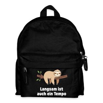 Conception du tempo du paresseux lent - Sac à dos Enfant - noir - Devant