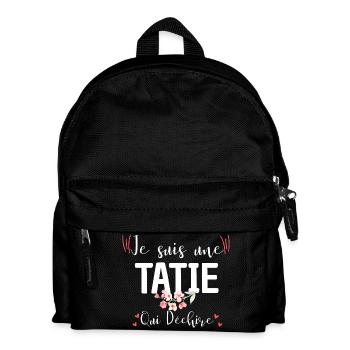 Tatie Qui Déchire Style Fleuri - Sac à dos Enfant - noir - Devant