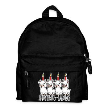 Les 4 adorables lamas de l’Avent – une bougie brûle ! - Sac à dos Enfant - noir - Devant