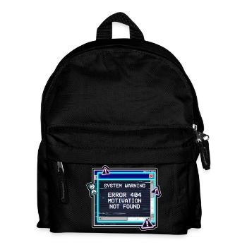 Error 404 Motivation Glitch - Kids' Backpack - black - Front