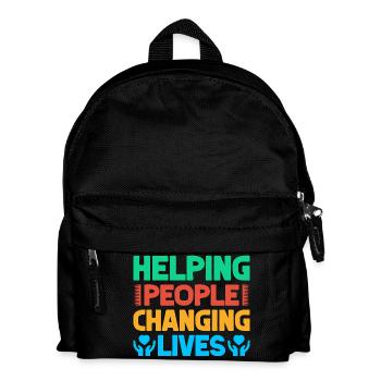 Volunteer Appreciation Helping People Changing - Kids' Backpack - black - Front
