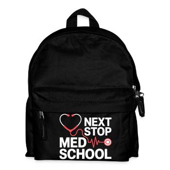 Med School Stethoscope Herz Tee - Kinder Rucksack - Schwarz - Vorne