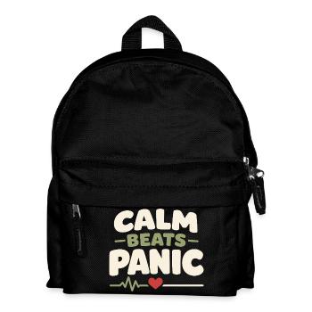 Ruhe Schlägt Panikbereitschaft, Lebensstil, - Kinder Rucksack - Schwarz - Vorne