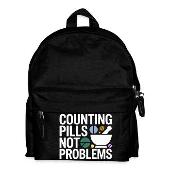 Retail Pharmacist Counting Pills Prescription Care - Kids' Backpack - black - Front