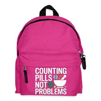 Retail Pharmacist Counting Pills Prescription Care - Kinder Rucksack - Fuchsia - Vorne