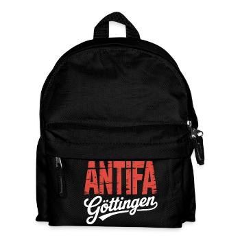 Antifa Göttingen - Antifaschistischer Merch - Kinder Rucksack - Schwarz - Vorne