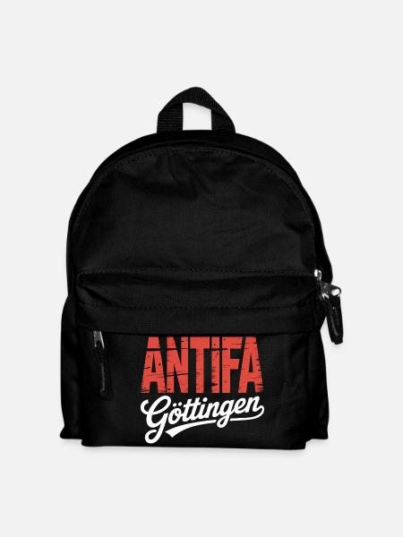 Antifa Göttingen - Antifaschistischer Merch - Kinder Rucksack - Schwarz