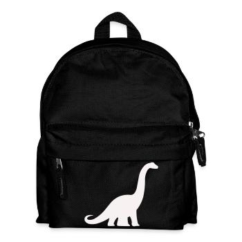 Long neck dino silhouette - Kids' Backpack - black - Front