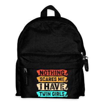Zwillinge Vater Zwilling Papa - Kinder Rucksack - Schwarz - Vorne